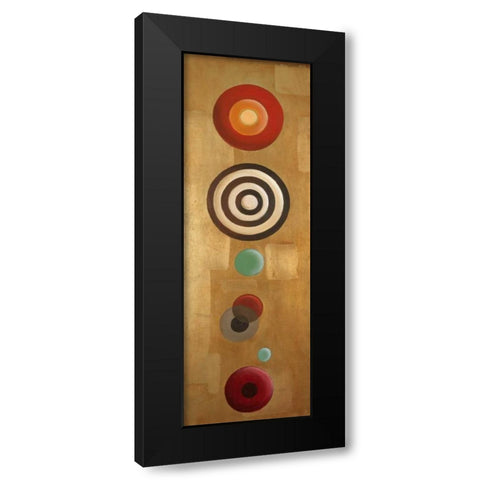 Les Circles I Black Modern Wood Framed Art Print by Pinto, Patricia