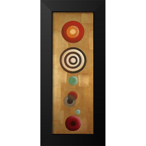 Les Circles I Black Modern Wood Framed Art Print by Pinto, Patricia