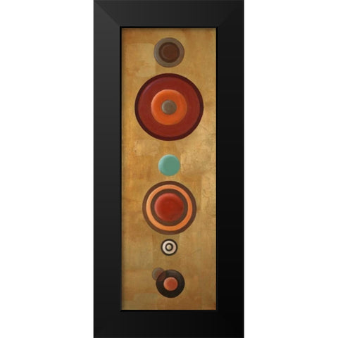 Les Circles II Black Modern Wood Framed Art Print by Pinto, Patricia