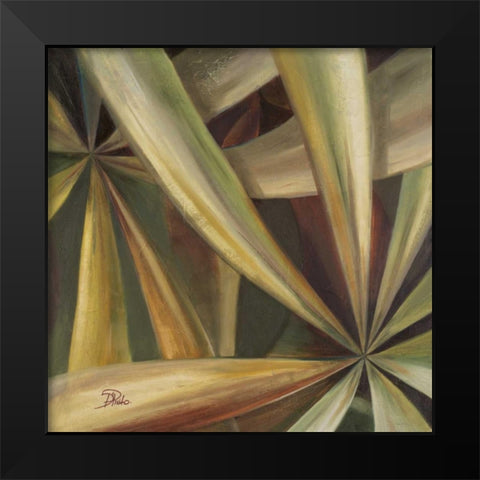 Abanico II Black Modern Wood Framed Art Print by Pinto, Patricia