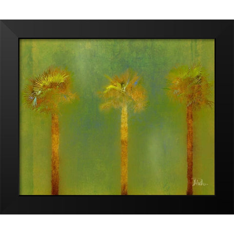 Three Palms II Black Modern Wood Framed Art Print by Pinto, Patricia