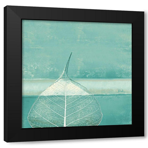 Less is More on Teal II Black Modern Wood Framed Art Print by Pinto, Patricia