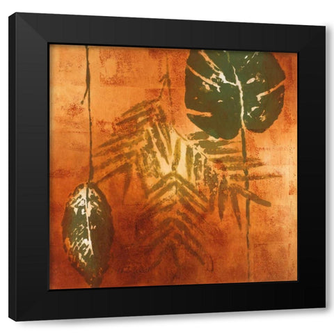 Luminous Leaves II Black Modern Wood Framed Art Print by Loreth, Lanie