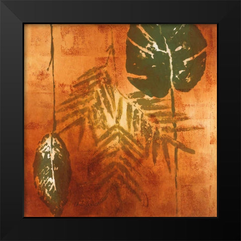 Luminous Leaves II Black Modern Wood Framed Art Print by Loreth, Lanie