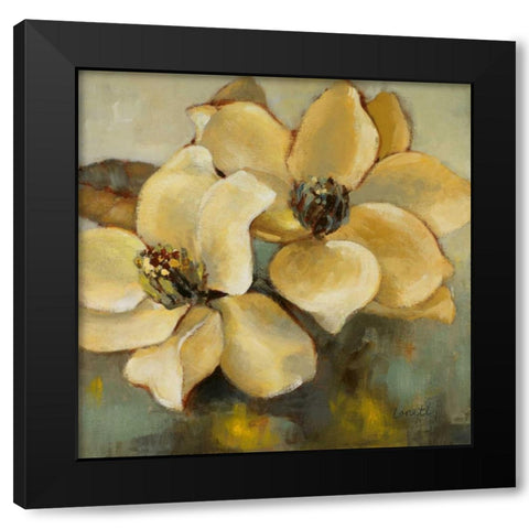 Magnolias After the Rain II Black Modern Wood Framed Art Print with Double Matting by Loreth, Lanie