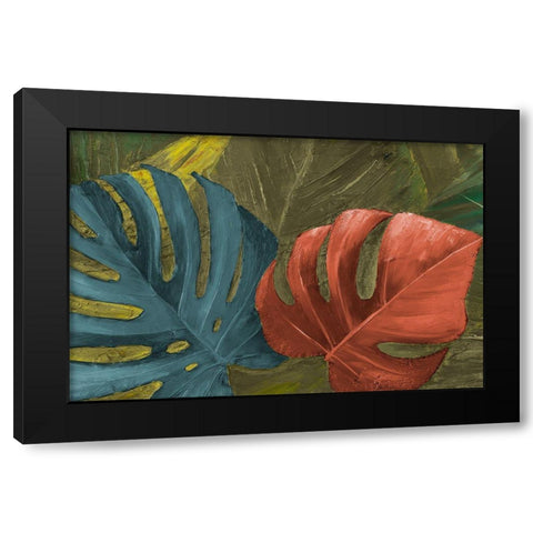 Teal And Rust Forever I Black Modern Wood Framed Art Print with Double Matting by Pinto, Patricia