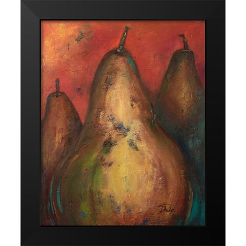 Pear I Black Modern Wood Framed Art Print by Pinto, Patricia
