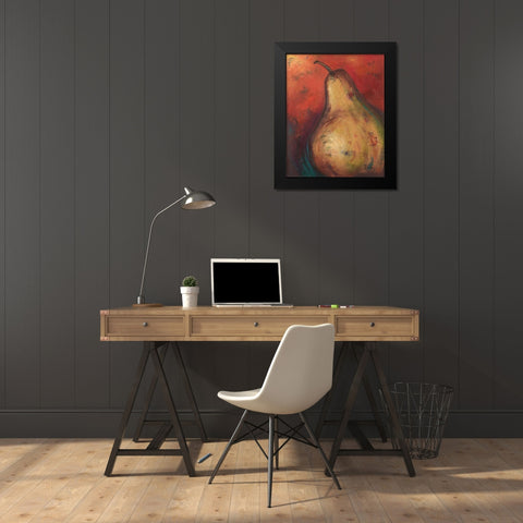 Pear II Black Modern Wood Framed Art Print by Pinto, Patricia
