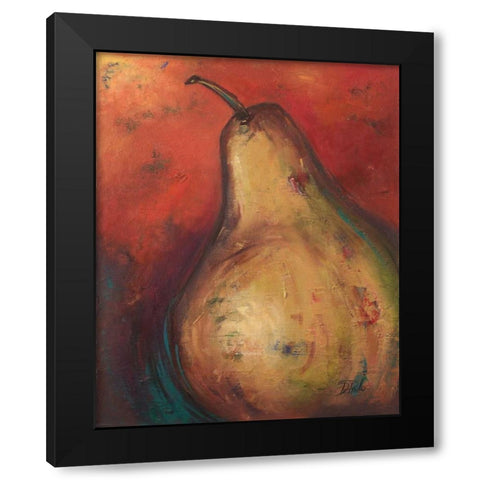 Pear II Black Modern Wood Framed Art Print by Pinto, Patricia