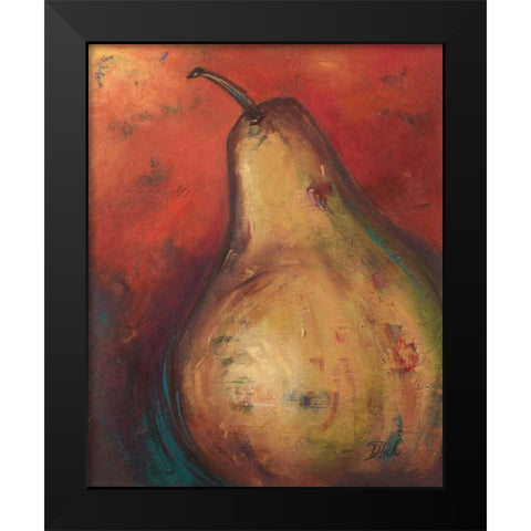 Pear II Black Modern Wood Framed Art Print by Pinto, Patricia