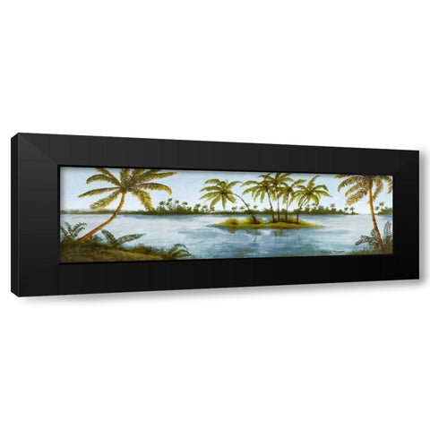 Cool Tropics I Black Modern Wood Framed Art Print with Double Matting by Marcon, Michael