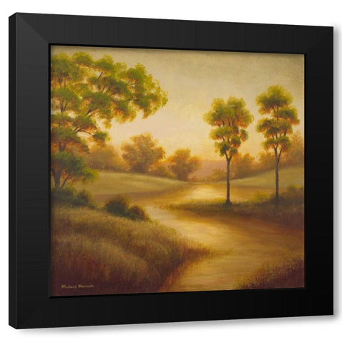 Summers End II Black Modern Wood Framed Art Print with Double Matting by Marcon, Michael