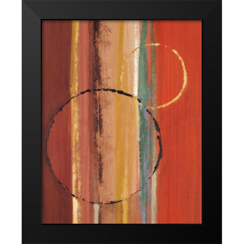 Orbiting Moons I Black Modern Wood Framed Art Print by Loreth, Lanie