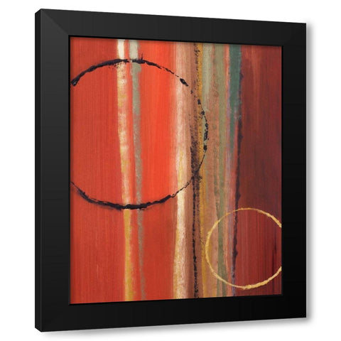 Orbiting Moons II Black Modern Wood Framed Art Print with Double Matting by Loreth, Lanie