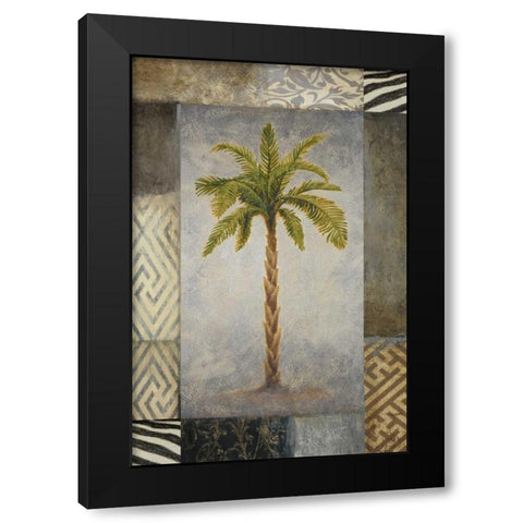 Sun Palm I Black Modern Wood Framed Art Print with Double Matting by Marcon, Michael