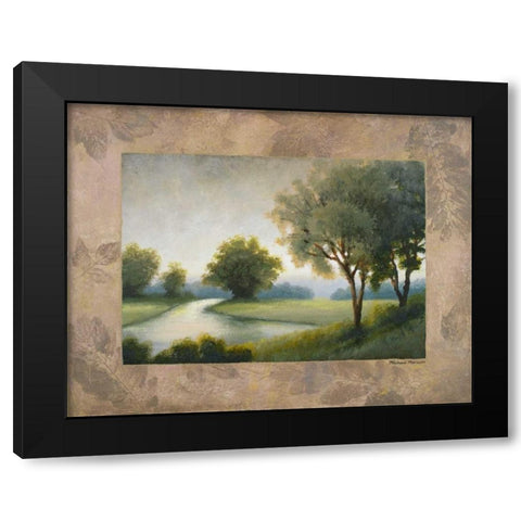 Green Land II Black Modern Wood Framed Art Print by Marcon, Michael
