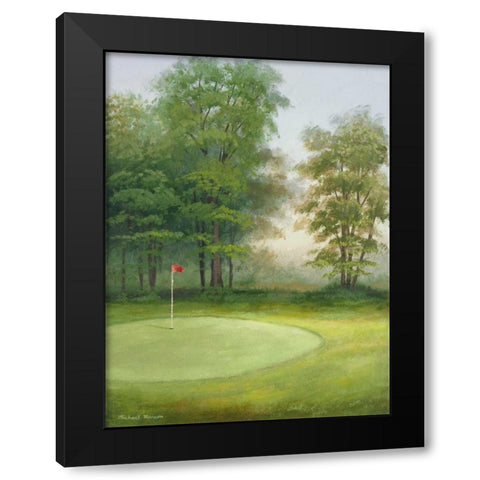 Amacoy Green I Black Modern Wood Framed Art Print with Double Matting by Marcon, Michael