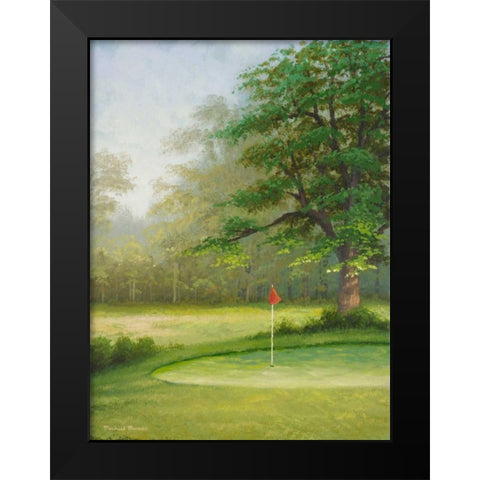 Amacoy Green II Black Modern Wood Framed Art Print by Marcon, Michael