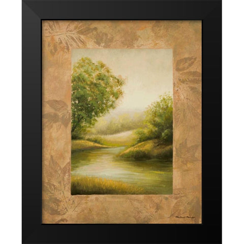 Northern Lake Black Modern Wood Framed Art Print by Marcon, Michael