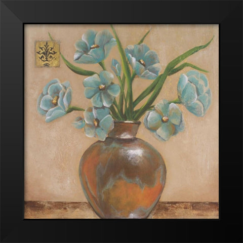 Patina Square II Black Modern Wood Framed Art Print by Hakimipour-Ritter