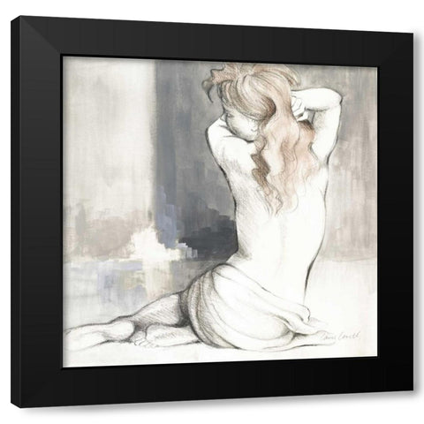 Sketched Waking Woman I Black Modern Wood Framed Art Print by Loreth, Lanie