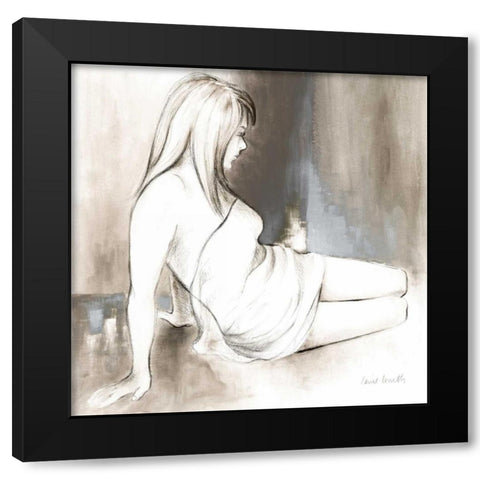 Sketched Waking Woman II Black Modern Wood Framed Art Print by Loreth, Lanie