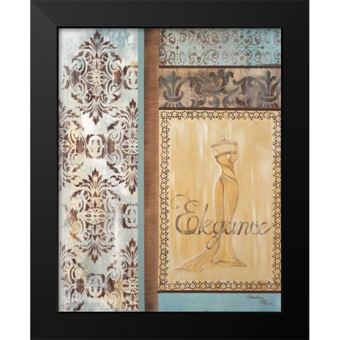 Elegance Black Modern Wood Framed Art Print by Hakimipour-Ritter