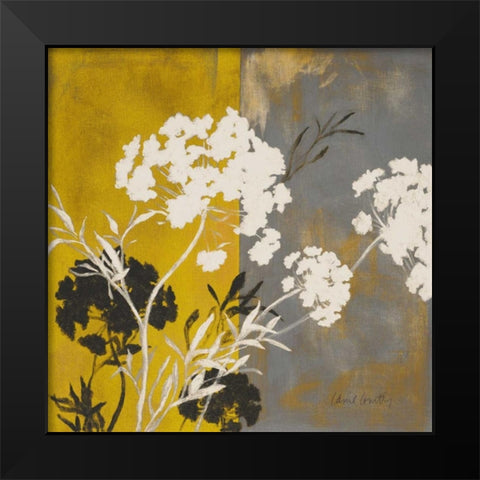 Silhouette Flowers I Black Modern Wood Framed Art Print by Loreth, Lanie