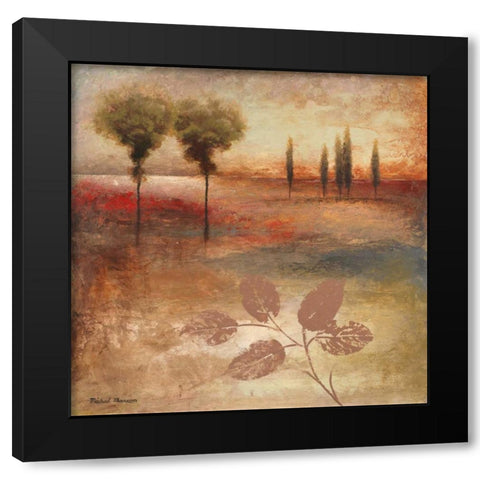 Warm Textural Landscape I Black Modern Wood Framed Art Print with Double Matting by Marcon, Michael