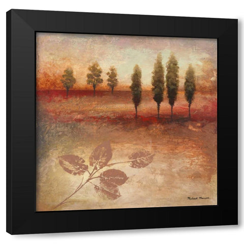 Warm Textural Landscape II Black Modern Wood Framed Art Print with Double Matting by Marcon, Michael