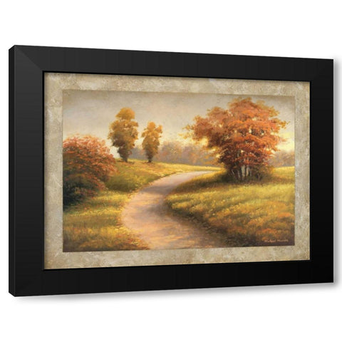 Autumn Lane II Black Modern Wood Framed Art Print by Marcon, Michael