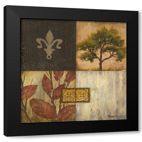 The Fall I Black Modern Wood Framed Art Print with Double Matting by Marcon, Michael