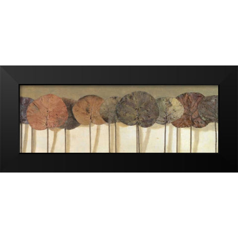 Leaves Show II Black Modern Wood Framed Art Print by Pinto, Patricia