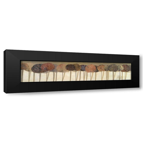 Leaves Show Black Modern Wood Framed Art Print by Pinto, Patricia