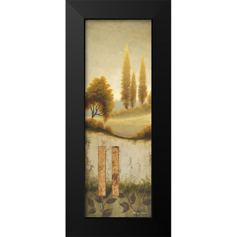 Beyond the Village Black Modern Wood Framed Art Print by Marcon, Michael