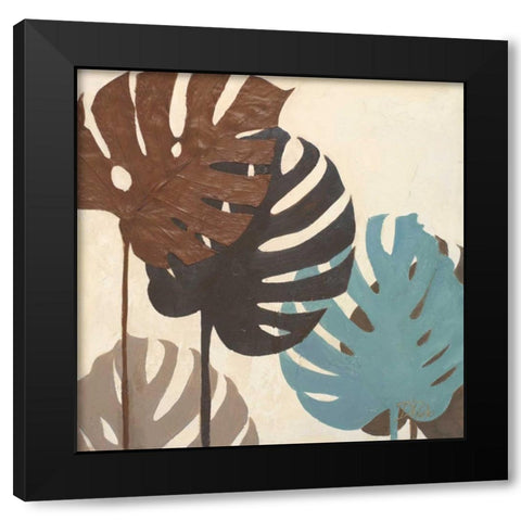 My Fashion Leaves IV Black Modern Wood Framed Art Print with Double Matting by Pinto, Patricia