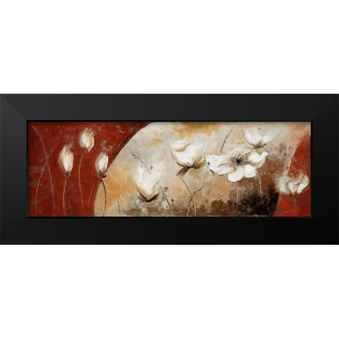 Red Magic Garden II Black Modern Wood Framed Art Print by Pinto, Patricia