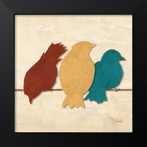 Birds II Black Modern Wood Framed Art Print by Pinto, Patricia