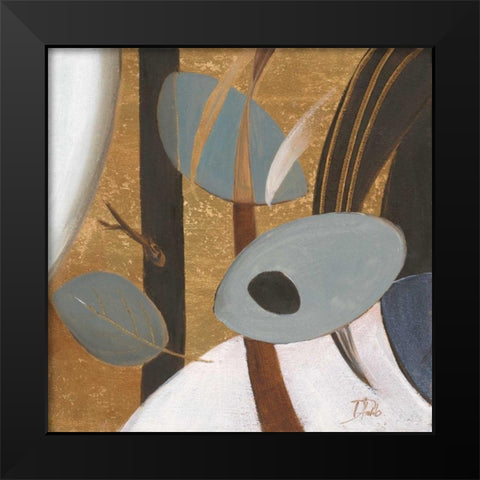 Eco-Chic with Blue II Black Modern Wood Framed Art Print by Pinto, Patricia