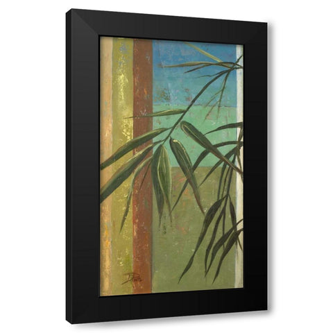 Bamboo and Stripes II Black Modern Wood Framed Art Print by Pinto, Patricia
