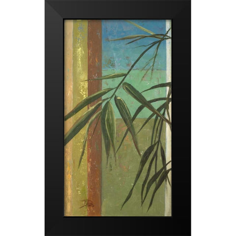 Bamboo and Stripes II Black Modern Wood Framed Art Print by Pinto, Patricia