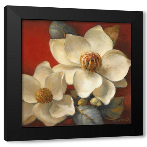 Magnolia Passion II Black Modern Wood Framed Art Print by Loreth, Lanie