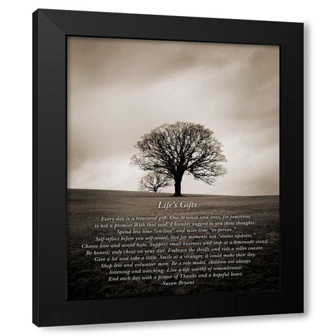 Lifes Gifts Black Modern Wood Framed Art Print with Double Matting by Johnson, Ian