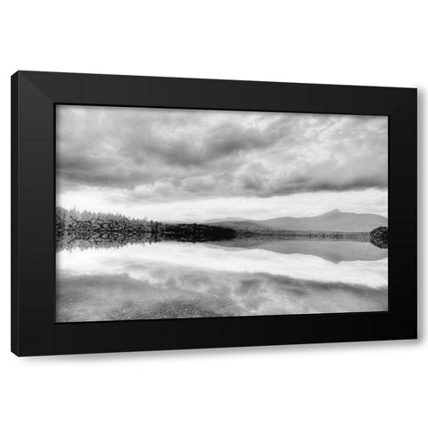 Lake At Dusk Black Modern Wood Framed Art Print by Johnson, Ian