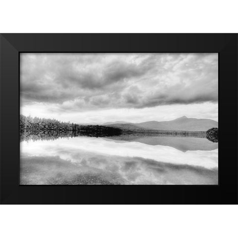 Lake At Dusk Black Modern Wood Framed Art Print by Johnson, Ian