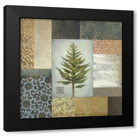 Dezo Tree II Black Modern Wood Framed Art Print by Marcon, Michael