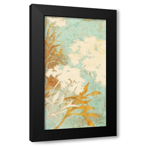 Among the Flowers Gold I Black Modern Wood Framed Art Print by Loreth, Lanie
