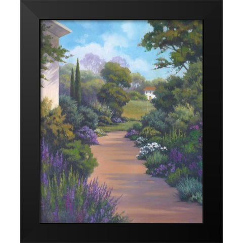 Garden Path I Black Modern Wood Framed Art Print by Rhyan, Vivien