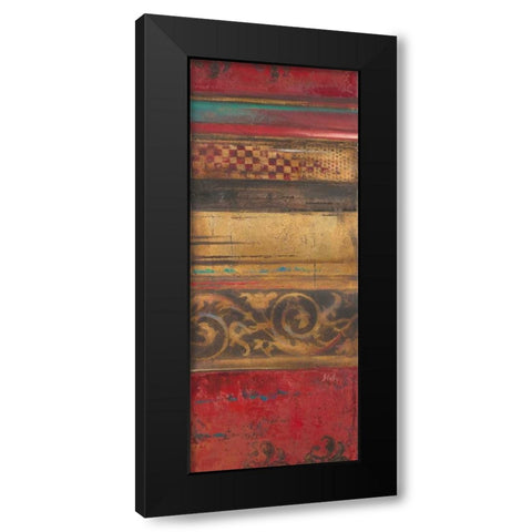 Red Eclectic III Black Modern Wood Framed Art Print by Pinto, Patricia