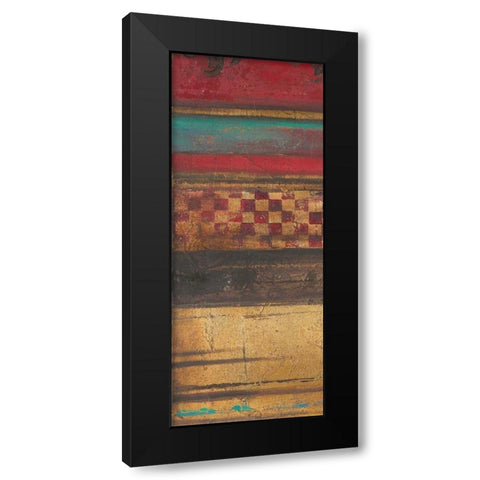 Red Eclectic IV Black Modern Wood Framed Art Print with Double Matting by Pinto, Patricia